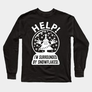 surrounded by snowflakes Long Sleeve T-Shirt